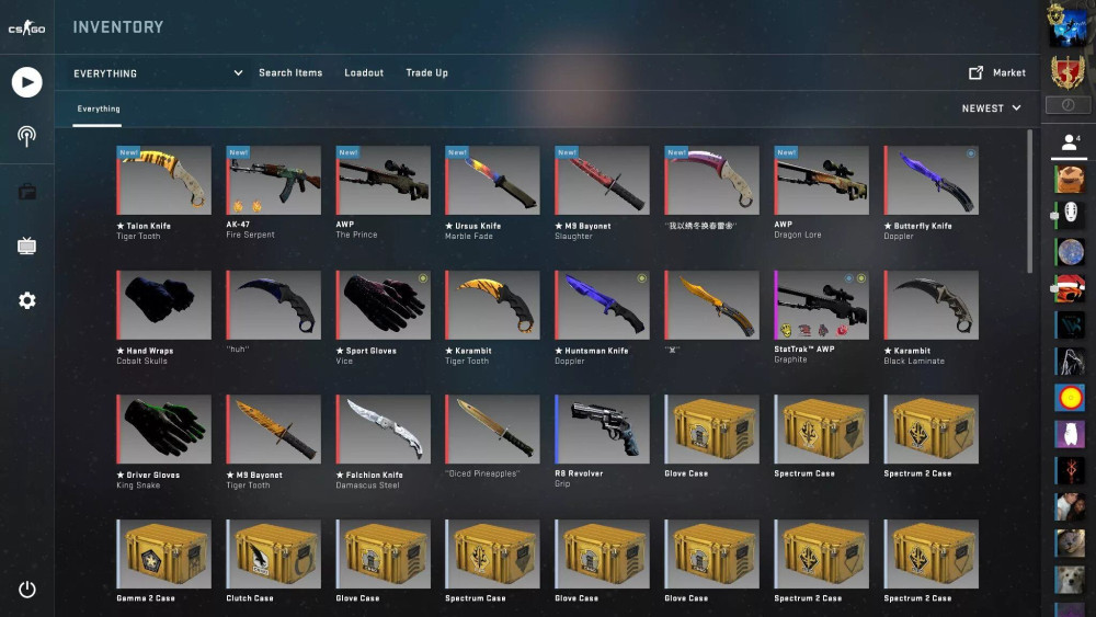 How to find out the value of inventory in CS:GO