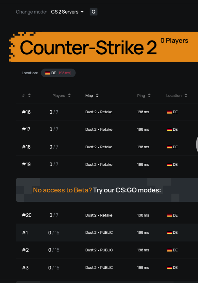 CS:GO 2 servers 4