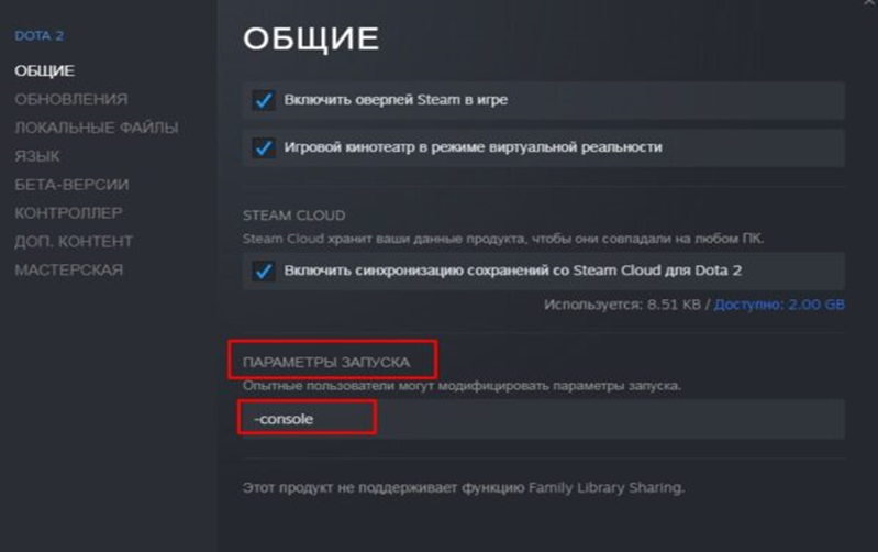 How to enable the console in Dota 2 2