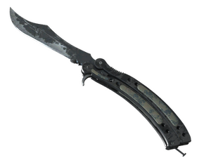 ★ Butterfly Knife | Night (Battle-Scarred)