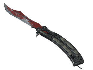 ★ StatTrak™ Butterfly Knife | Crimson Web (Battle-Scarred)