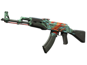 StatTrak™ AK-47 | Aquamarine Revenge (Well-Worn)