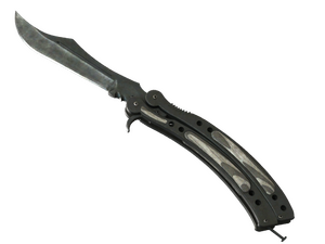 ★ Butterfly Knife | Black Laminate (Battle-Scarred)