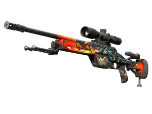 StatTrak™ SSG 08 | Dragonfire (Well-Worn)