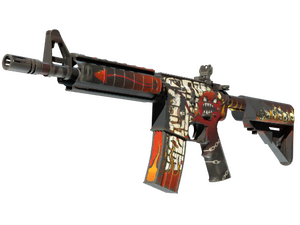 StatTrak™ M4A4 | Hellfire (Well-Worn)