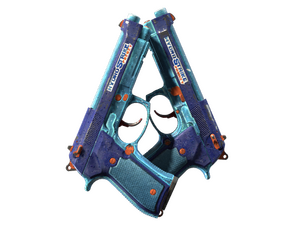 StatTrak™ Dual Berettas | Hydro Strike (Battle-Scarred)