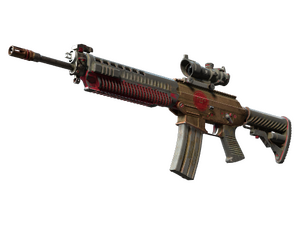 SG 553 | Berry Gel Coat (Battle-Scarred)