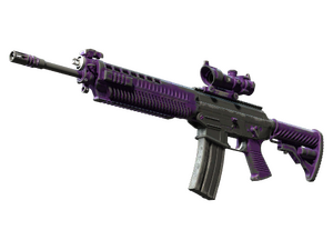 StatTrak™ SG 553 | Ultraviolet (Battle-Scarred)