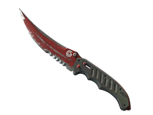 ★ Flip Knife | Crimson Web (Battle-Scarred)